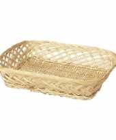 Rechthoekige picknick mand schaal 33 x 27 x 7 cm