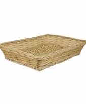 Rechthoekige picknick mand schaal 36 x 26 x 7 cm